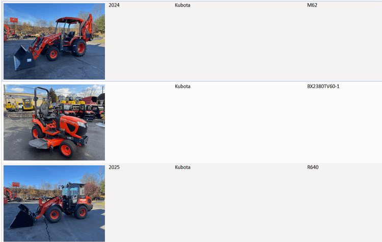 New Equipment Specials